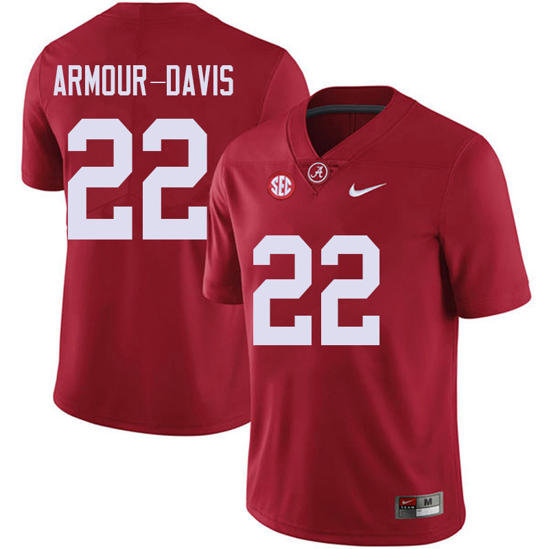 Alabama Crimson Tide Men's Jalyn Armour-Davis #22 Red NCAA Nike Authentic Stitched 2018 College Football Jersey WZ16Y82HW